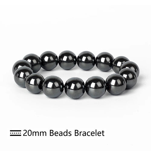 Fashion Energy Stone Hematite Beads Bracelet Men Nature 4-20mm Reiki