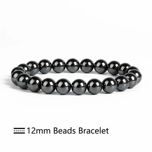 Fashion Energy Stone Hematite Beads Bracelet Men Nature 4-20mm Reiki