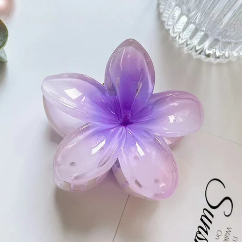 8CM Gradient Egg Flower Hair Claws Clip Women Girls Sweet Acrylic