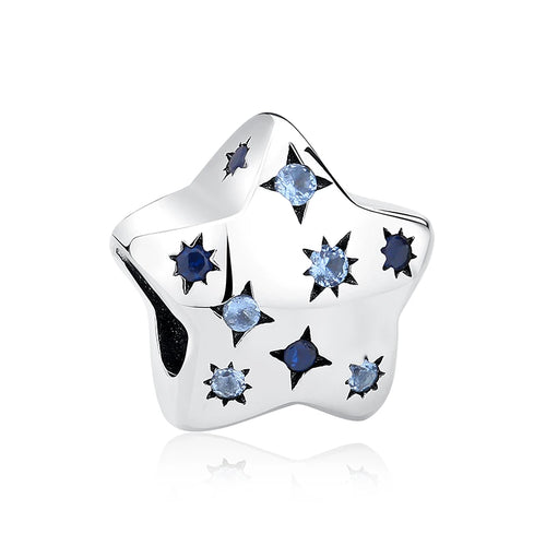 Original 925 Sterling Silver Charm For Women Moon Star Space Charms