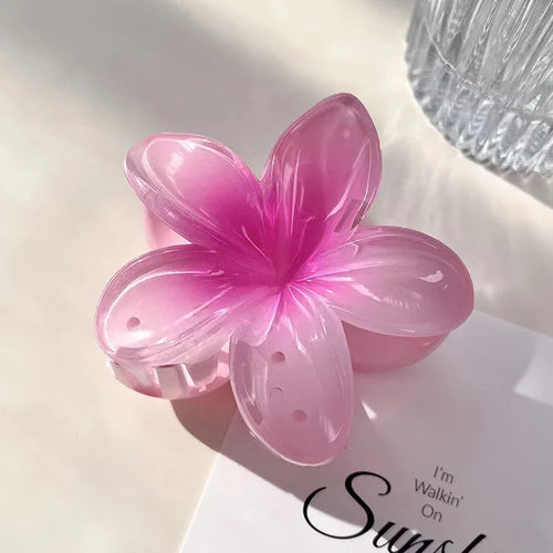 8CM Gradient Egg Flower Hair Claws Clip Women Girls Sweet Acrylic